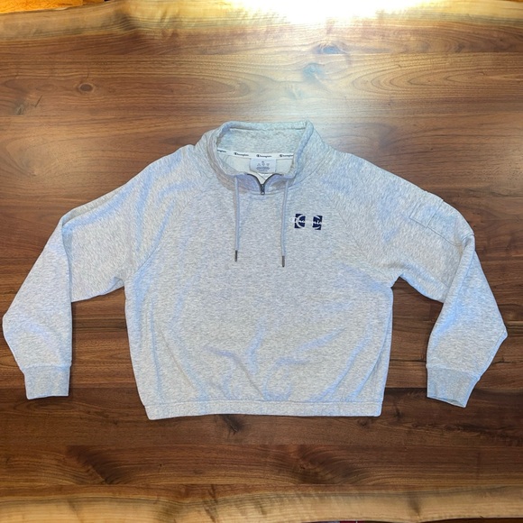Women’s Champion Cropped Sweatshirt -XL - EUC - Heather Grey - Picture 1 of 5